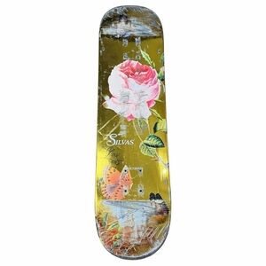 SIGNED Primitive Miles Silvas Essence Floral Gold Paul Rodriguez Skateboard Deck